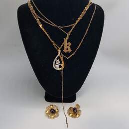 Sterling Silver Multi-Gemstone Earring + Necklace Jewelry Bundle 4pcs 14.7g DAMAGED