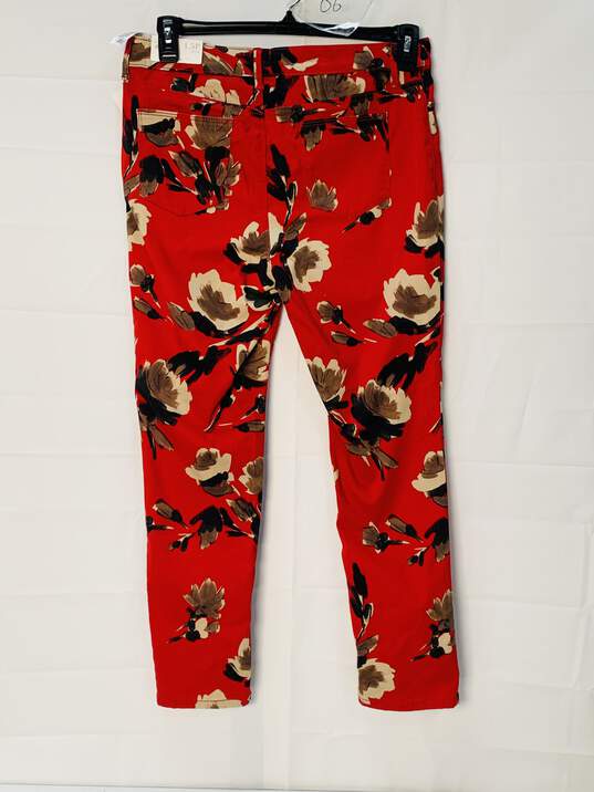 Women's Red Floral Chico's Jeggings Size: 1.5P image number 1