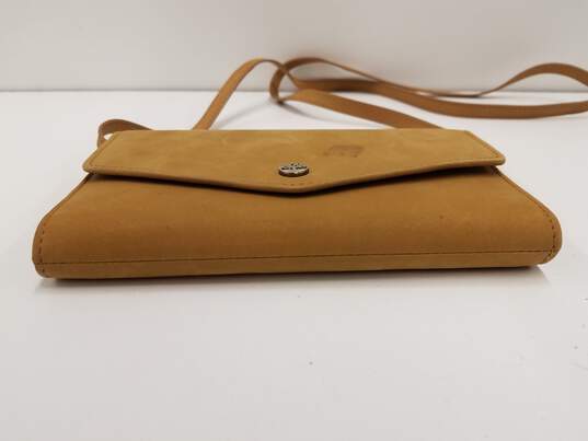 Timberland RFID Tan Nubuck Leather Trifold Small Slim Crossbody Wallet image number 5