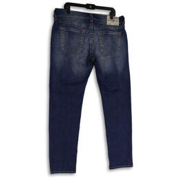 Mens Blue Denim Medium Wash 5 Pocket Design Skinny Leg Jeans Size 34 alternative image
