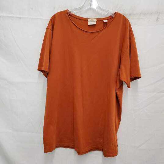 Scotch & Soda WM's Organic Cotton Burnt Amber T-Shirt Blouse Size XXL image number 1