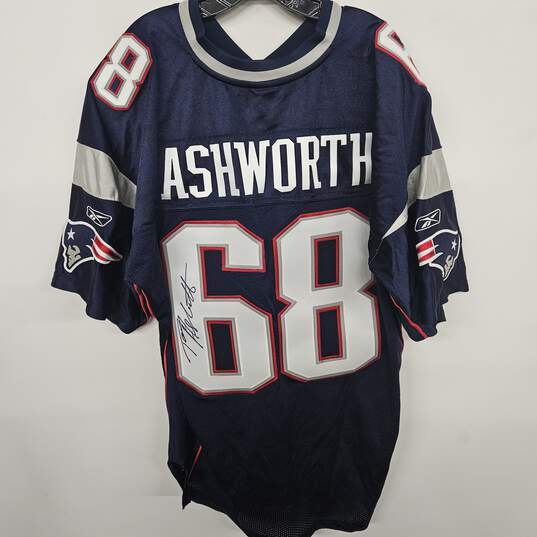 #68 Ashworth Signed New England Patriots Jersey image number 2