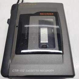 Optimus CTR-112 Personal Cassette Recorder For Parts/Repair