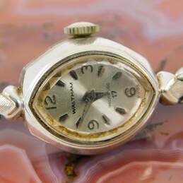 Vintage 14K White Gold Case Waltham 17 Jewel Swiss Mechanical Watch 13.4g