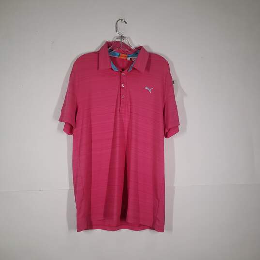 Mens Regular Fit Short Sleeve Collared Golf Polo Shirt Size Large image number 1