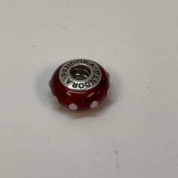 Designer Pandora 925 ALE Sterling Silver Red Murano Glass Beaded Charm