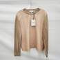 Theory NWT Women's Combo Sweater in Cotton-Silk L Classic Khaki/Peach image number 1