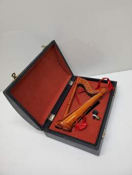 VTG. MV016A Miniature Wood Harp Model In Box
