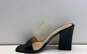 Vince Camuto Felima Leather Transparent Strap Heels Black 9 image number 2