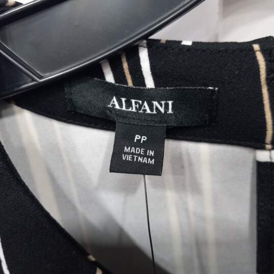 Women's Alfani Striped Black Dress Size 2 NWT image number 3