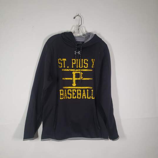 Men St. Plus X Baseball Loose Fit Long Sleeve Drawstring Pullover Hoodie Size S image number 1