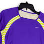 Womens Purple Round Neck Long Sleeve Dri-Fit Pullover T-Shirt Size Medium image number 3