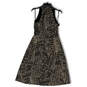 Womens Black Tan Geometric Print Sleeveless Fit And Flare Dress Size 8 image number 2