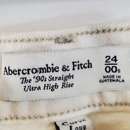 Abercrombie & Fitch Women Cream Jeans Sz 24 NWT alternative image