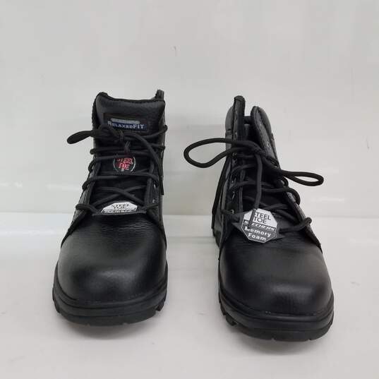 Skechers Workshire Peril Steel Toe Work Boots Size 8 image number 3