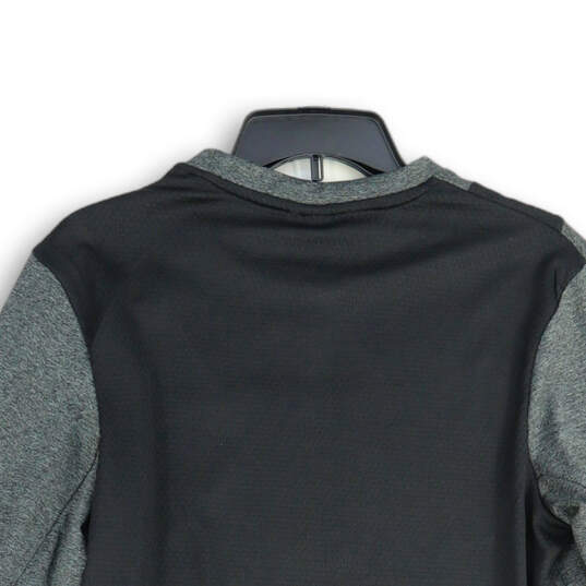 NWT Mens Gray Heather Crew Neck Long Sleeve Activewear T-Shirt Size L image number 4