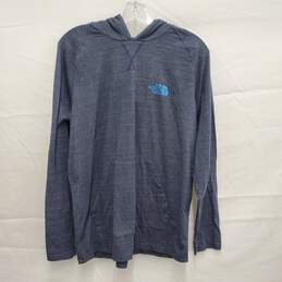 The North Face MN's Long Sleeve Blue Pullover & Hoody Size L