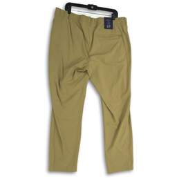 NWT GAP Womens Tan Khaki Flat Front Slash Pocket Hybrid Ankle Pants Size XL alternative image