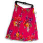NWT Womens Pink Floral Stretch Knee Length Pull-On A-Line Skirt Size 10 image number 3