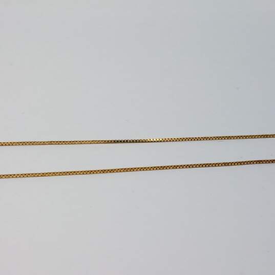 C7 14k Gold Multi Gemstone 4 Children Pendant Necklace 3.5g image number 2