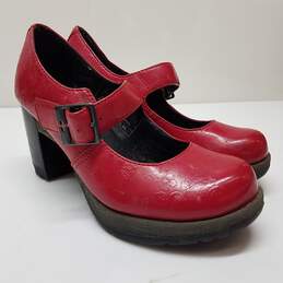 Dr. Martens Marlena Red Mary Jane Heels Size 5