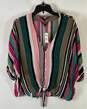 Express Multicolor Striped Loose Fit Button Up - Size Medium image number 1