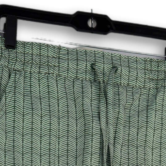 Womens Green White Printed Pockets Drawstring Mini Skirt Size Medium image number 3