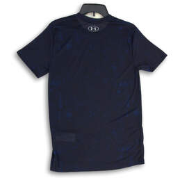 NWT Mens Dark Blue Printed Crew Neck Short Sleeve Pullover T-Shirt Size S alternative image