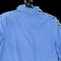 NWT Mens Blue Long Sleeve Collared Pocket Dress Shirt Size Small image number 2
