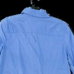 NWT Mens Blue Long Sleeve Collared Pocket Dress Shirt Size Small alternative image