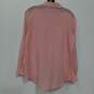 Michael Kors Pink Petite Stripe LS Button Up Shirt Women's Size S image number 5