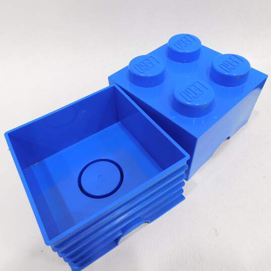 LEGO Brand 4-Stud Blue Plastic Storage Container image number 3