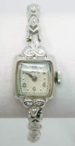 Vintage 10K Gold Case/14K Gold Band 0.15 CTTW Diamond Hamilton 19 Jewel Ladies Watch 14.6g