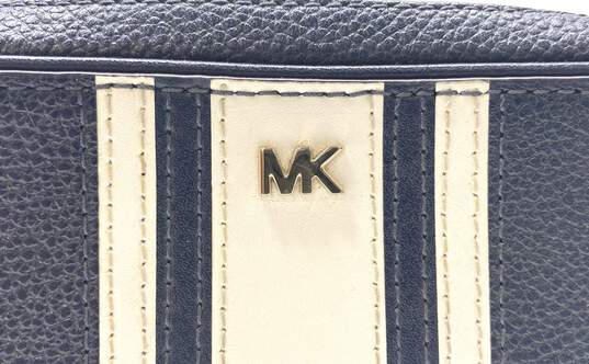 Michael Kors Leather Small Logo Tape Camera Bag Navy image number 3