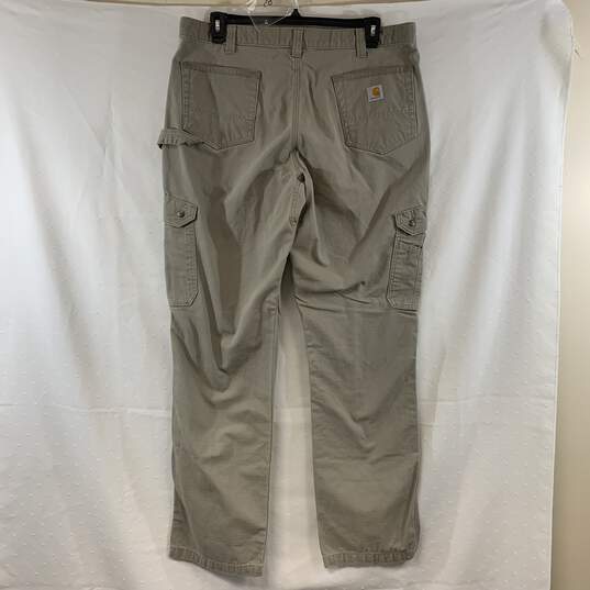 Men's Grey Carhartt Cargo Pants, Sz. 38x36 image number 2