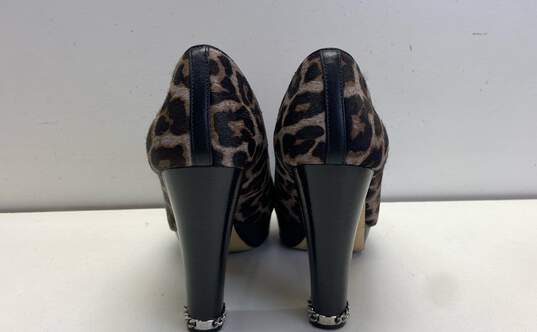 Michael Kors Leopard Print Calf Hair Platform Heels Multicolor 8 image number 4