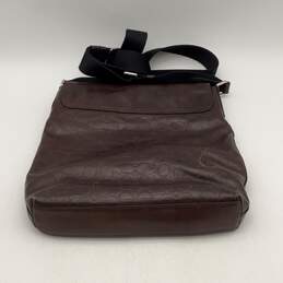 Coach Womens Brown Leather Logo Charm Inner Zipper Pockets Crossbody Bag Purse alternative image