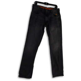 Mens Gray Medium Wash Pockets Regular Fit Denim Straight Jeans Size 32x32