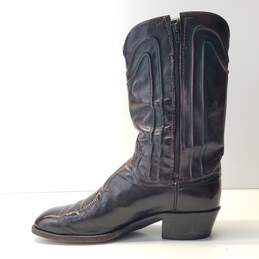 Dan Post Oxblood Leather Western Cowboy Zip Boots Women's Size 11 D alternative image