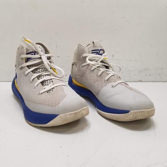 Under Armour Curry 3Zer0 Warriors Home Men's Athletic Shoes Size 9 image number 3