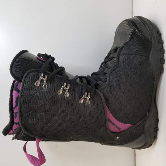 Triple Nickel Snow Boots Black Purple Womens Size 9 image number 1