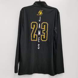 NBA L.A. Lakers Lebron James Zip-Up Black Sweater Sz. L (NWT) alternative image