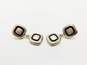 Zina 925 Modernist Overlay Squares Linked Drop Post Earrings image number 1