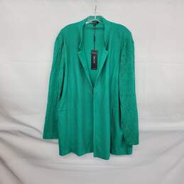 Misook Green Knit Long Sleeve Jacket WM Size 2X NWT