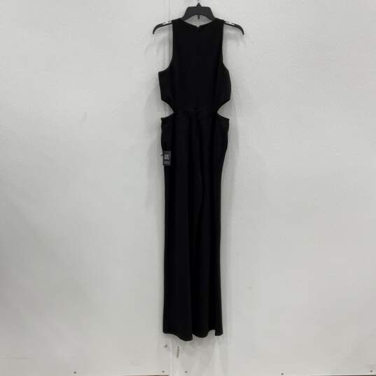 NWT Womens Black Sleeveless One-Piece Wide Leg Cut-Out Jumpsuit Size M image number 2