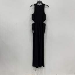 NWT Womens Black Sleeveless One-Piece Wide Leg Cut-Out Jumpsuit Size M alternative image