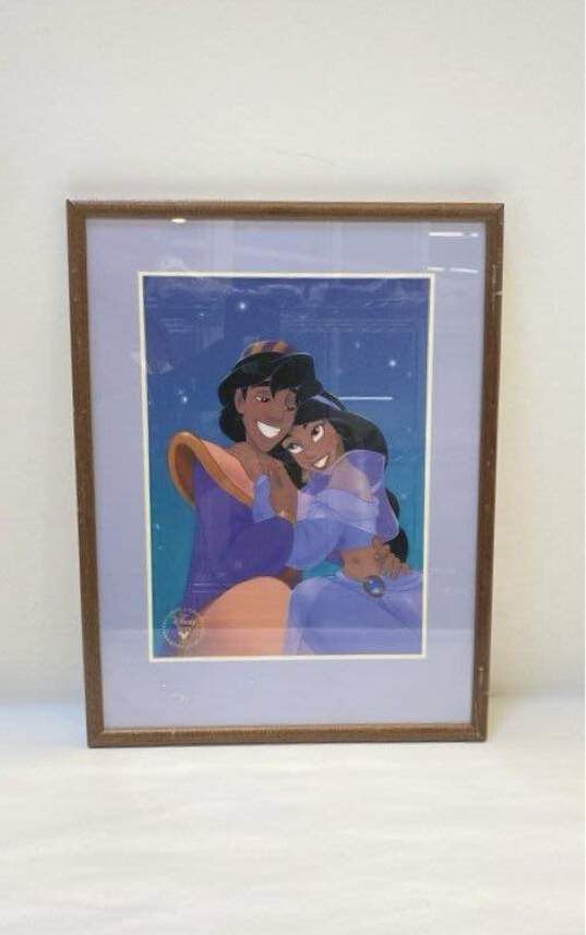 Aladdin Disney Store 1993 Lithograph Print 1993 Matted & Framed image number 1