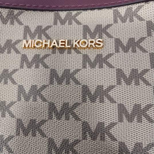 Michael Kors Tan & Burgundy Jet Set Crossbody Bag image number 4