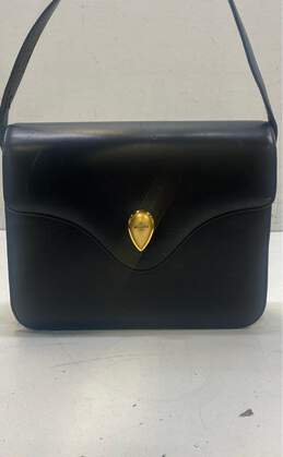 Valentino Rudy Leather Vintage Shoulder Bag Black