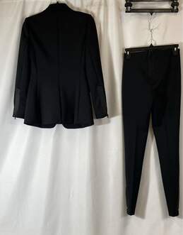 Alice + Olivia Womens Black Single Breasted Straight Leg 2 Pieces Suit Size 2 alternative image